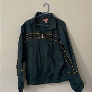 VINTAGE Green Oversized Thrifted Windbreaker